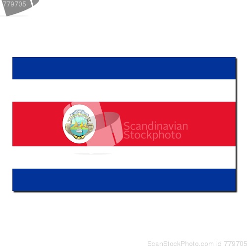 Image of The national flag of Costa Rica
