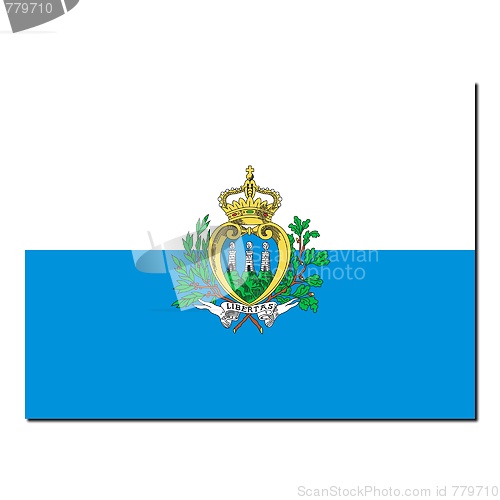 Image of The national flag of San Marino