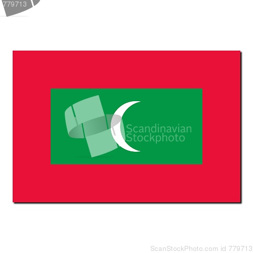 Image of The national flag of Maldives