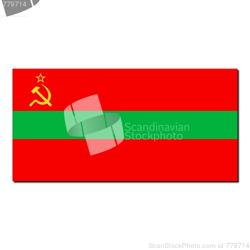 Image of The national flag of Transnistria