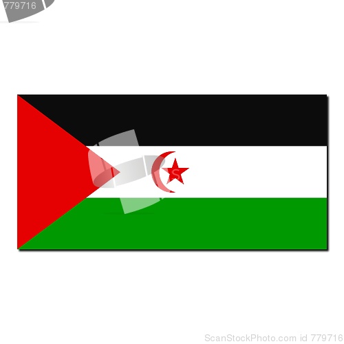 Image of The national flag of Western Sahara