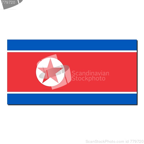 Image of The national flag of North Korea