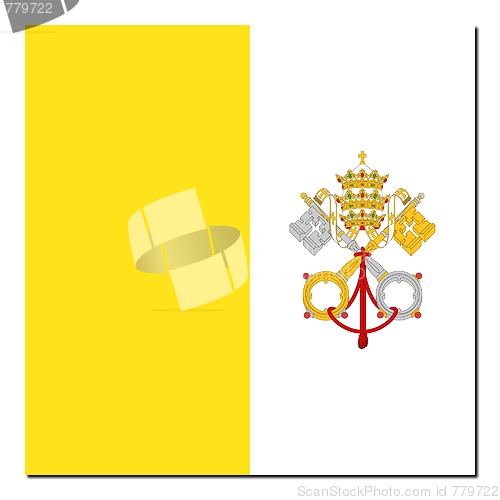 Image of The national flag of Vatican City