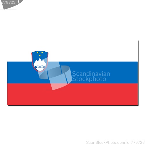 Image of The national flag of Slovenia