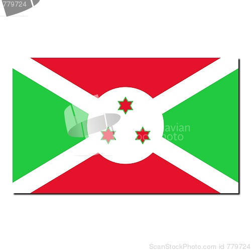 Image of The national flag of Burundi