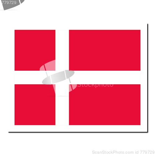 Image of The national flag of Denmark