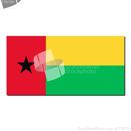 Image of The national flag of Guinea-Bissau