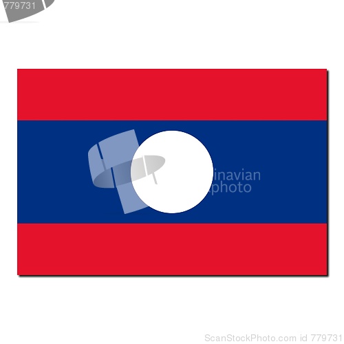 Image of The national flag of Laos