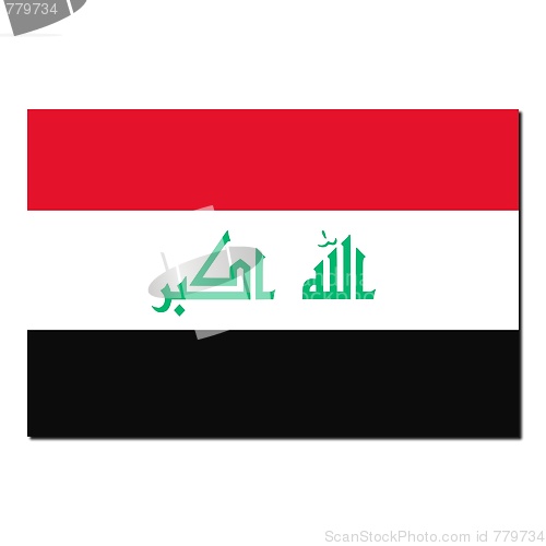 Image of The national flag of Iraq