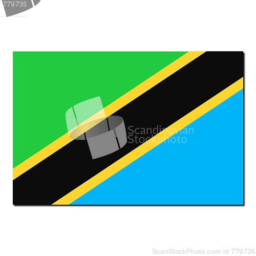 Image of The national flag of Tanzania