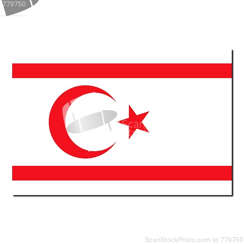 Image of The national flag of Turkish Republic Northern Cyprus