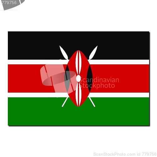 Image of The national flag of Kenya