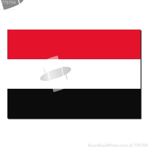 Image of The national flag of Yemen
