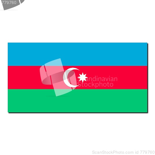 Image of The national flag of Azerbaijan