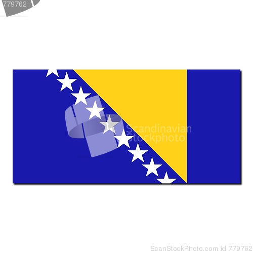 Image of The national flag of Bosnia and Herzegovina