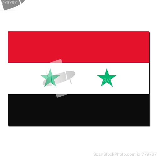 Image of The national flag of Syria