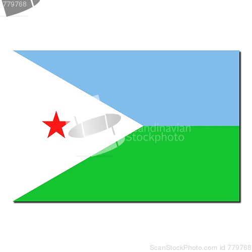 Image of The national flag of Djibouti