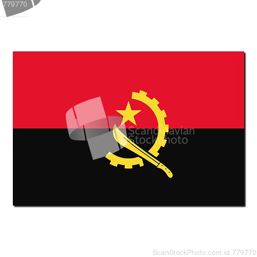 Image of The national flag of Angola