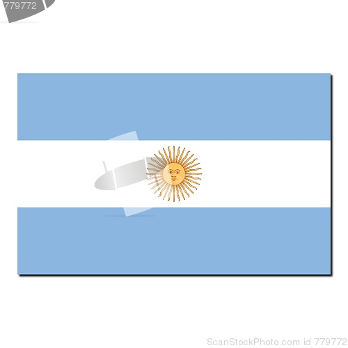 Image of The national flag of Argentina