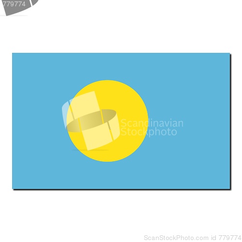 Image of The national flag of Palau