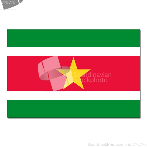 Image of The national flag of Suriname