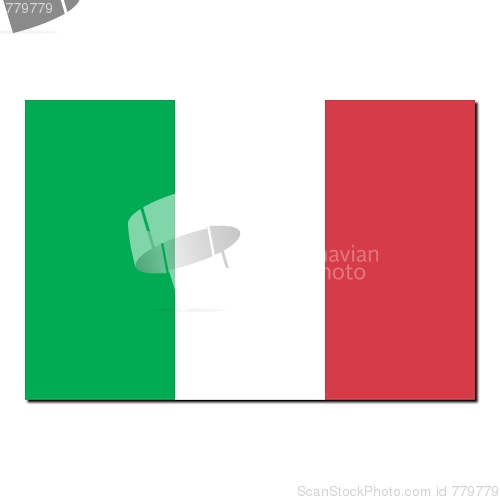 Image of The national flag of Italy