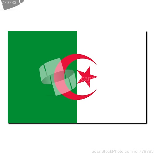 Image of The national flag of Algeria