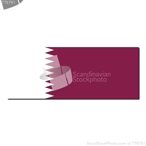 Image of The national flag of Qatar