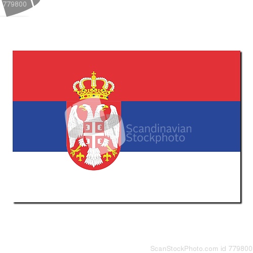 Image of The national flag of Serbia