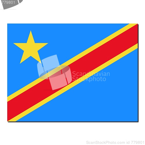 Image of The national flag of Democratic Republic Congo