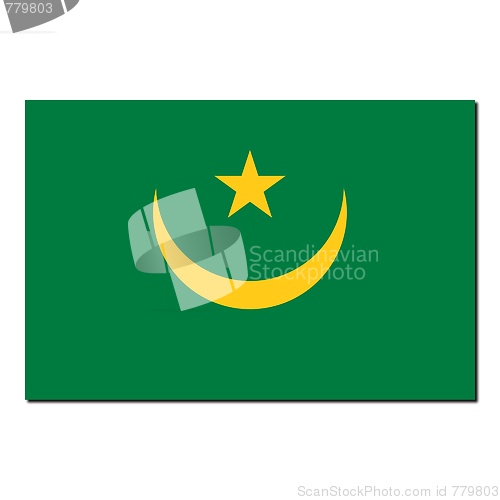 Image of The national flag of Mauritania