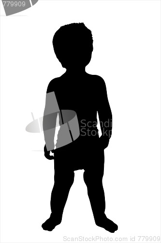 Image of Toddler Silhouette Illustration