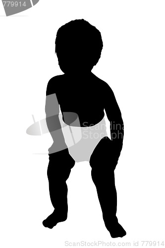 Image of Toddler Silhouette Illustration