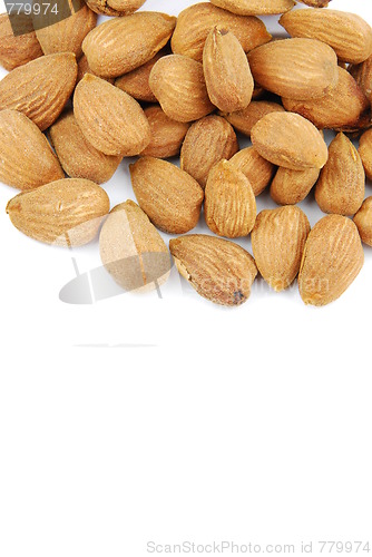 Image of Almond nuts on white