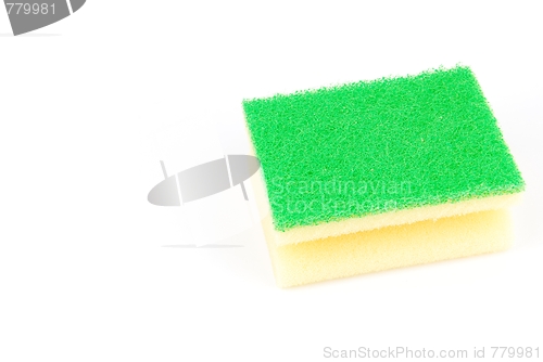 Image of Kitchen sponge on white