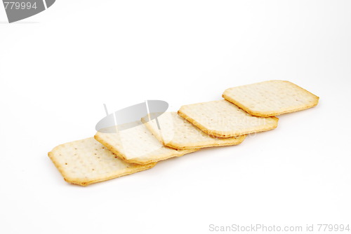 Image of Bunch of rectangular cheese crackers