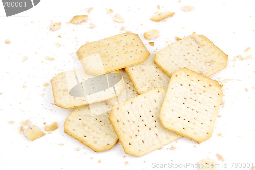 Image of Bunch of rectangular cheese crackers