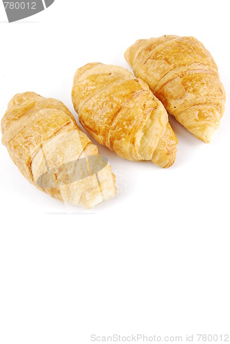 Image of Three fresh croissants