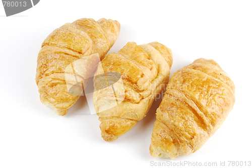 Image of Three fresh croissants