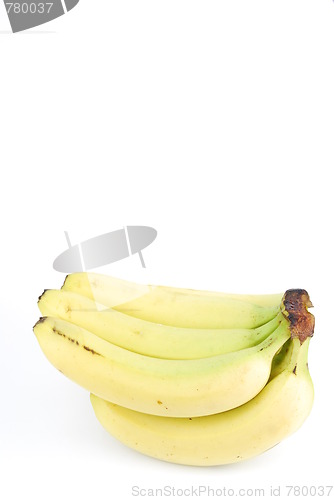 Image of Fresh bananas on white