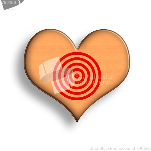 Image of Target Wooden Heart