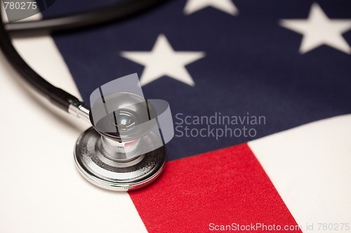 Image of Stethoscope on American Flag