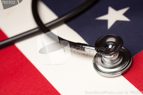 Image of Stethoscope on American Flag