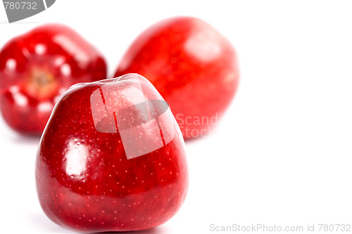 Image of three red apples