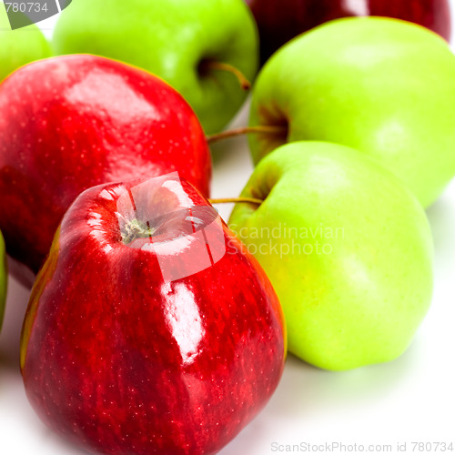 Image of green and red apples