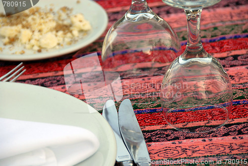 Image of Table served for dinner