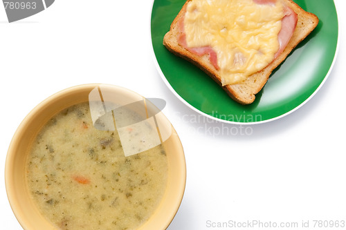 Image of Soup and toast