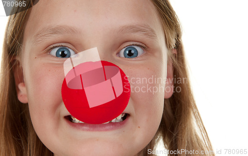 Image of girl with red nose