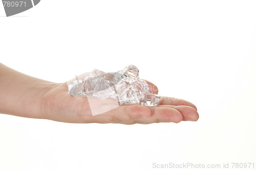 Image of handful of diamonds