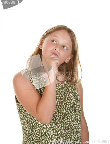 Image of young girl perplexed